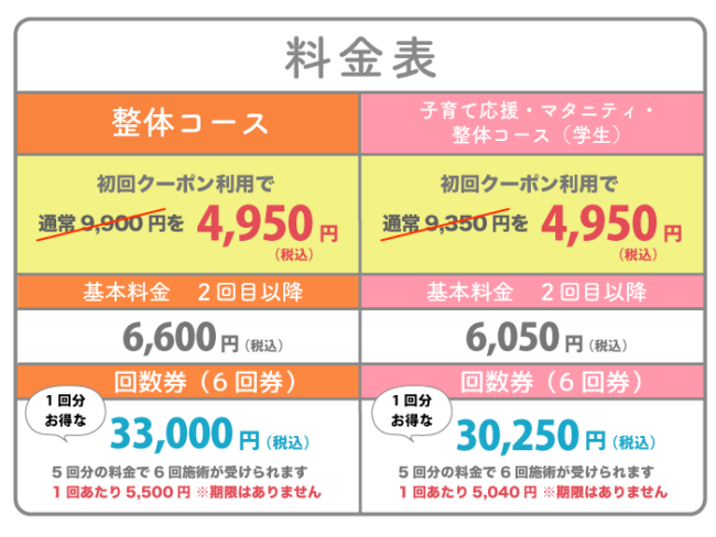 料金表